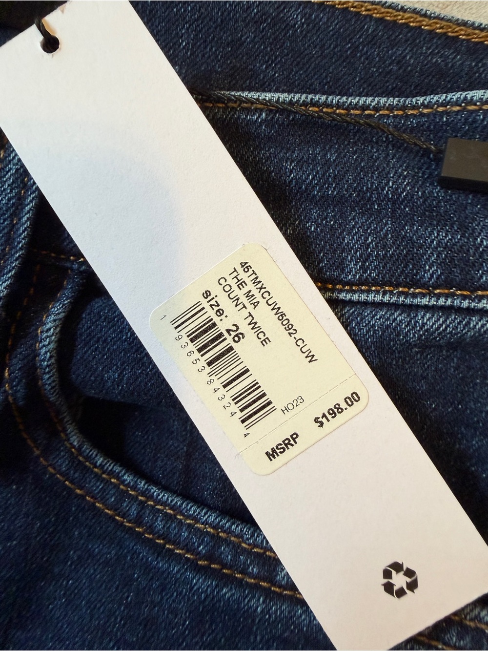 Joe’s Jeans “The Mia” High Rise Wide Leg Long Inseam - NWT - 26x33 - Med Blue - Picture 8 of 12